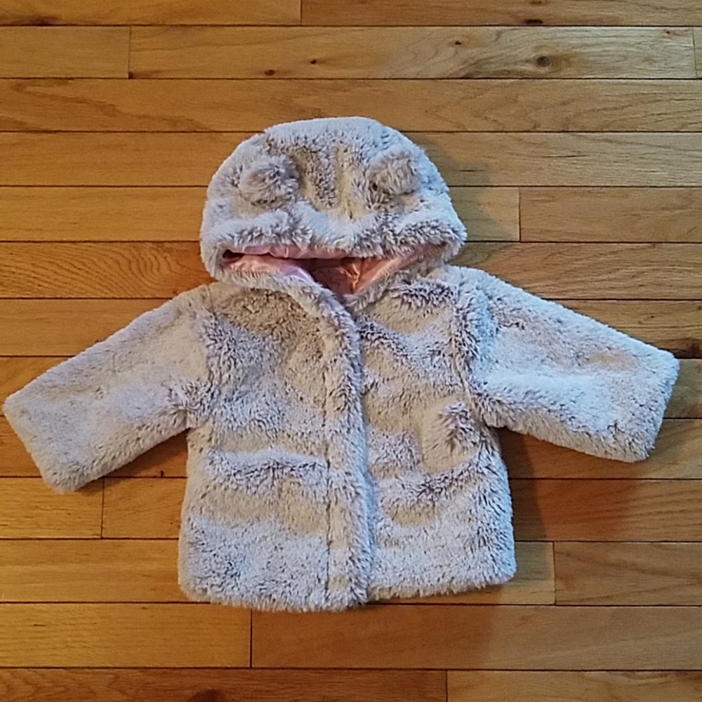 Faux fur infant coat